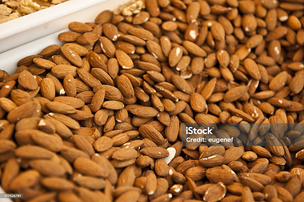 Almonds Closeup of almonds. Appetizer Stock Photo