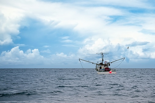 Fishing Boat of the Coast off Newfoundland Canada