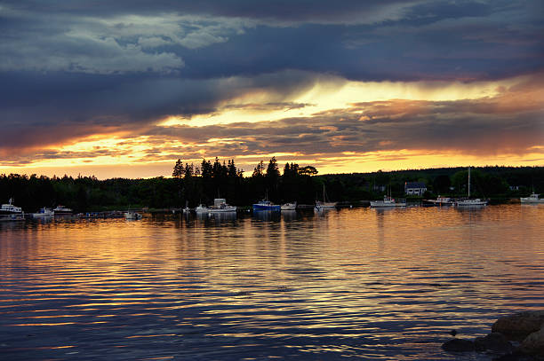 istock stormy sunset, Bass Harbor, Maine 177427066