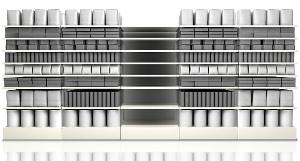 istock Supermarket Shelving With Generic Products 177427172