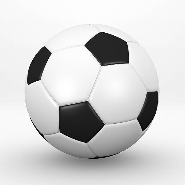 isolated soccer ball stock photo