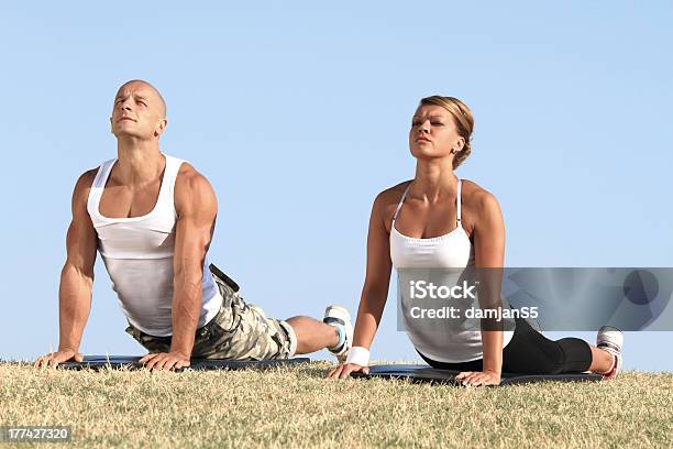 Couple Exercising Stock Photo - Download Image Now - Active Lifestyle, Activity, Adult