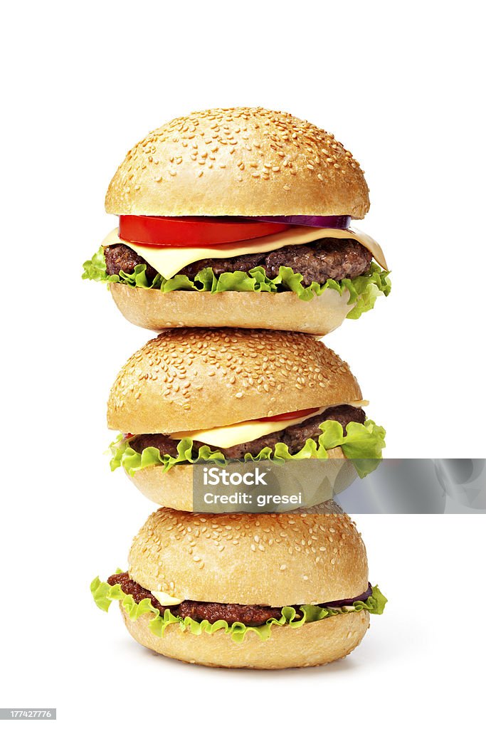 hamburger di manzo - Foto stock royalty-free di Alla griglia