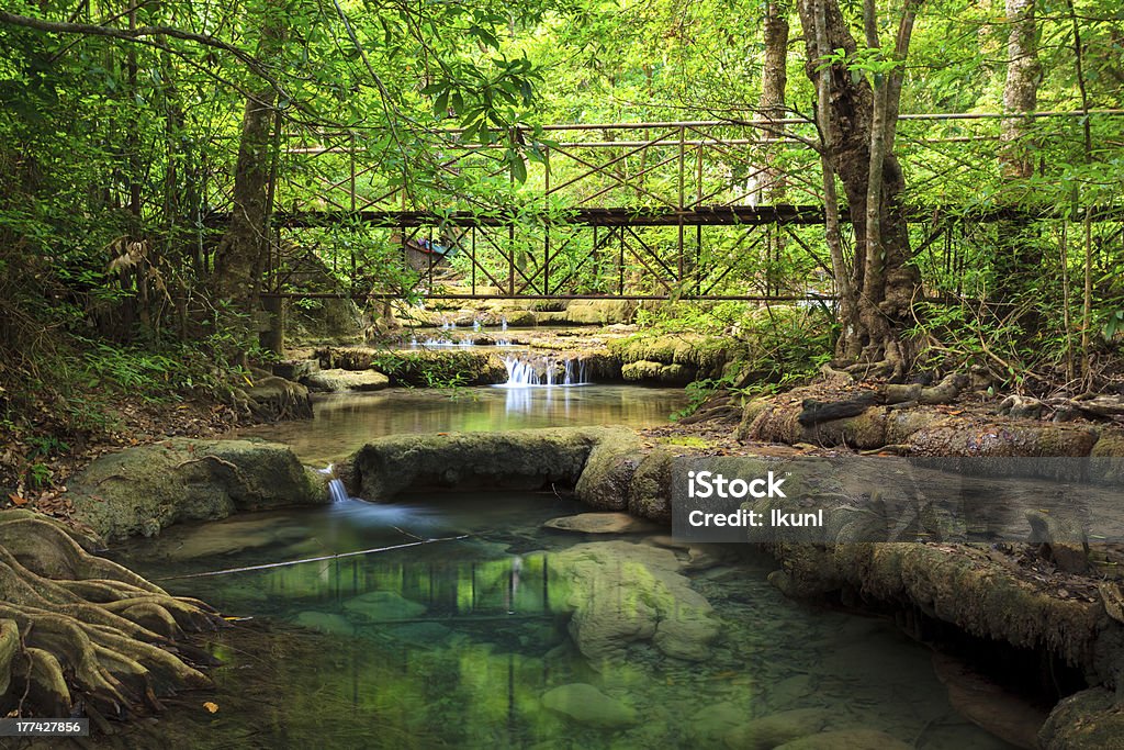 Cataratas de Erawan em Kanchanaburi, Tailândia - Foto de stock de Paisagem - Cena Não-urbana royalty-free