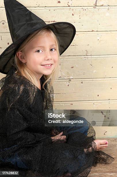 Little Halloween Witch Stock Photo - Download Image Now - Adult, Blond Hair, Celebration Event