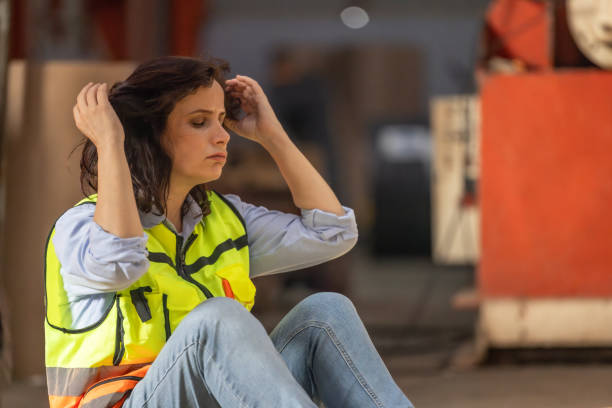 istock Factory worker feels burnout, low self-esteem due to prolonged stress, need for healthier work ways 1774298143