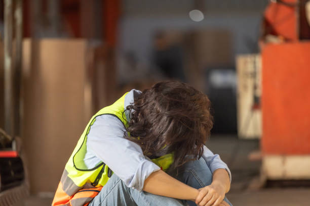 istock Factory worker feels burnout, low self-esteem due to prolonged stress, need for healthier work ways 1774298151
