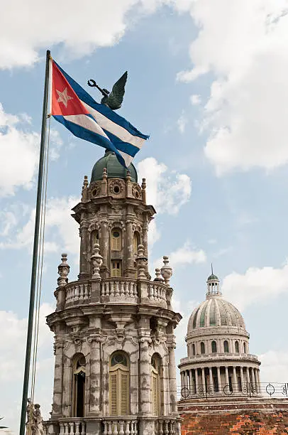 "Cuban Flag, with Capitolio in the Background. Havana (Cuba)Similar pictures from my portfolio:"