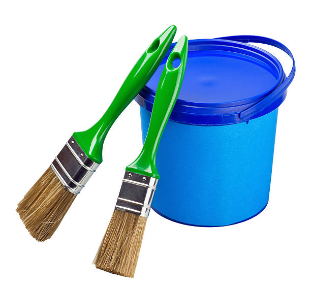 istock cans of paint and brush 177430490