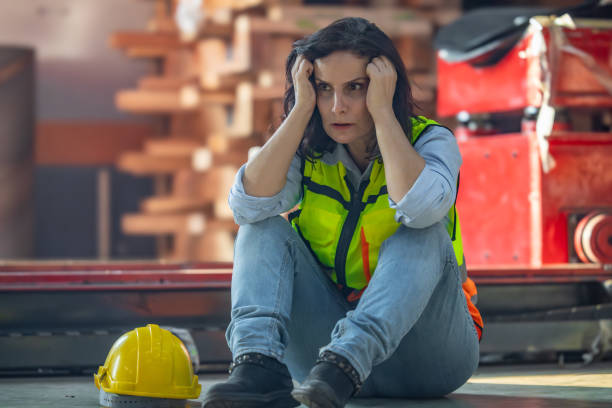 istock Factory worker feels burnout, low self-esteem due to prolonged stress, need for healthier work ways 1774308540