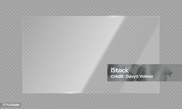 Glass Plate Or Screen Reflection Vector Illustration Isolated On ...