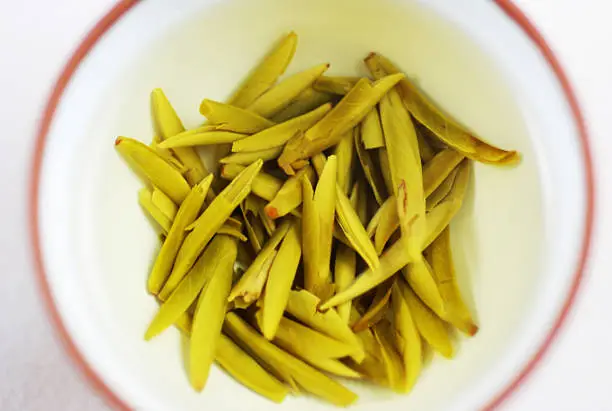 LONGJING tea-leaves in the tea cup