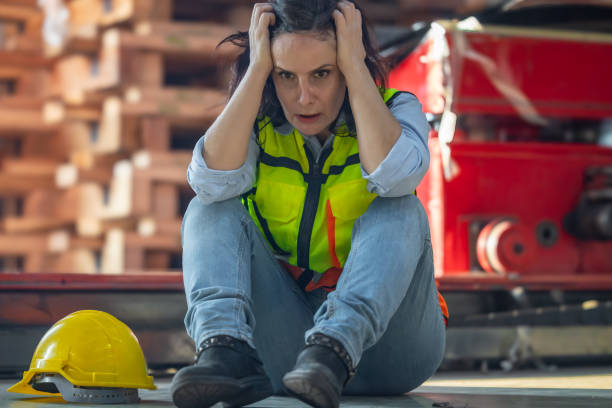 istock Factory worker feels burnout, low self-esteem due to prolonged stress, need for healthier work ways 1774324906