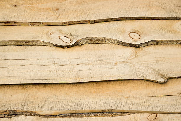 Ogrodzenie Struktura z drewniane tablice – zdjęcie