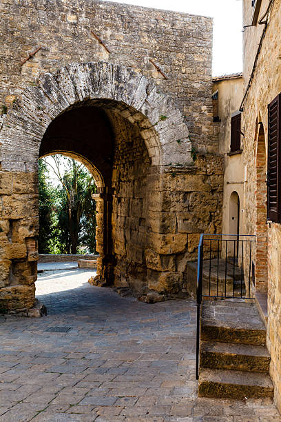 istock Ancient Etruscan Gate of Volterra in Italy 177433882