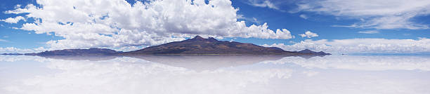 Panoramatic View of Uyuni, Bolivia stock photo