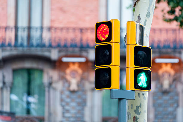 istock Red traffic light and green man 177434102