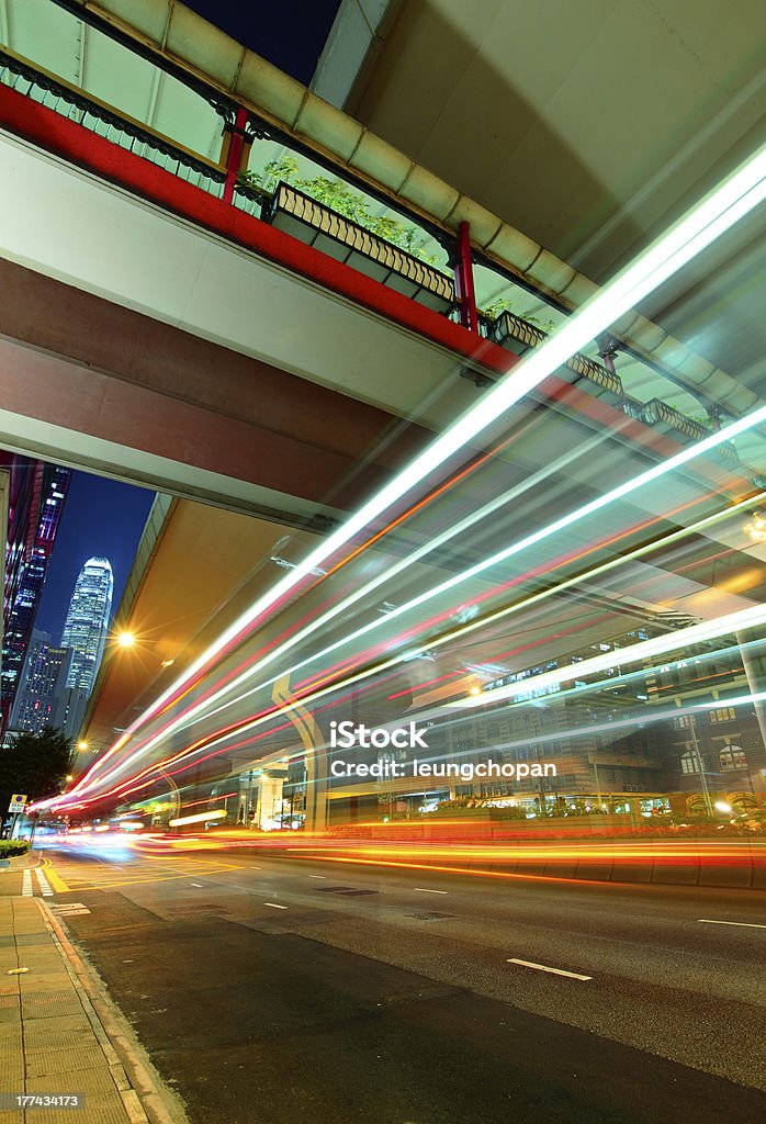 traffic at city in night Architecture Stock Photo