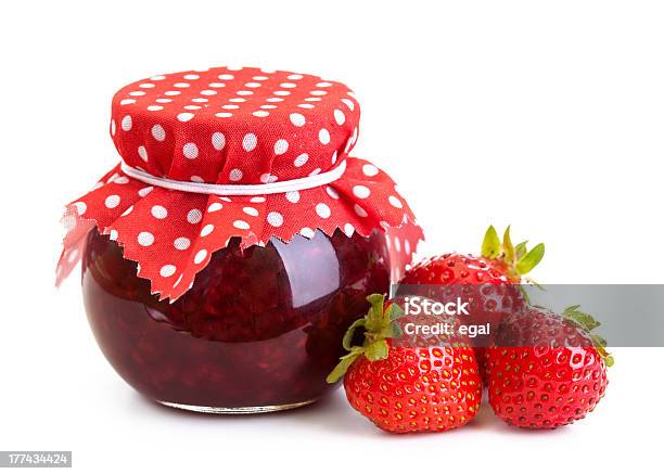 Strawberry Jam And Fresh Berries Stock Photo - Download Image Now - Berry Fruit, Color Image, Cooking Pan