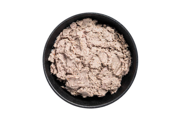 istock Duck pate Rillettes de Canard in a pan. Isolated on white background. 1774350212