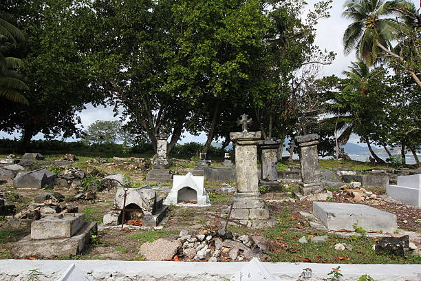 istock Old Pirate Cemetery on Praslin Island, Seychelles 177435346