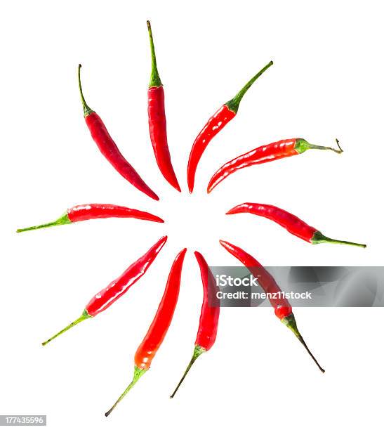 The Circle Chillis Isolated Stock Photo - Download Image Now - Chili Pepper, Condiment, Cut Out