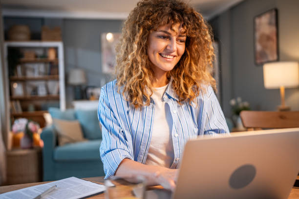 istock One beautiful young woman working online, business, freelance, e-learning, urban and modern work concept 1774357486