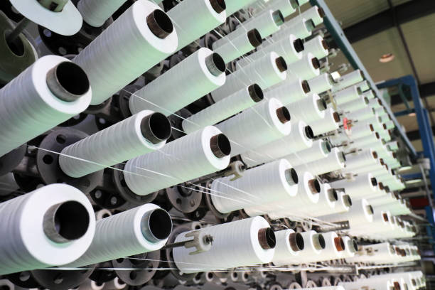istock Bobbin in the packaging products processing line in a factory, North China 1774358465