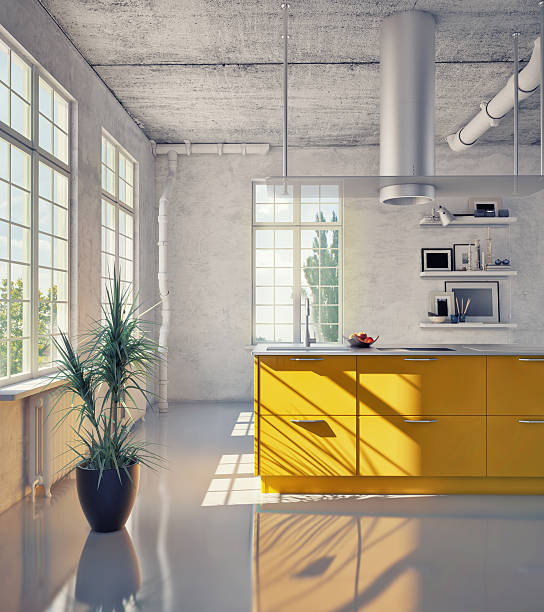 Yellow cabinets 
