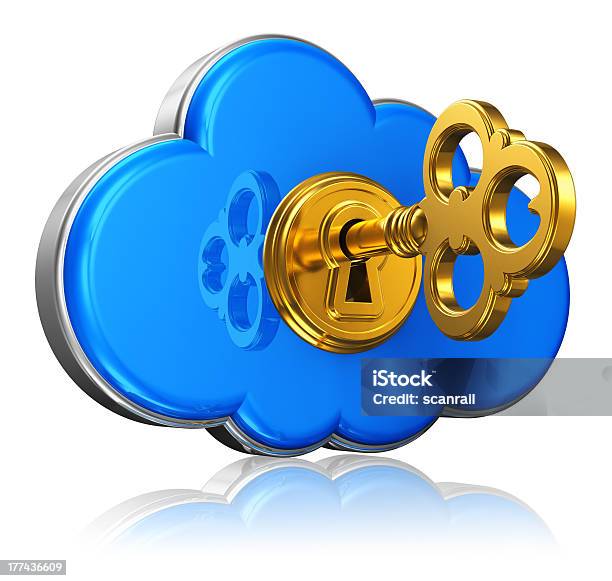 Cloud Computingkonzept Und Lagerung Sicherheit Stockfoto und mehr Bilder von Abschließen - Abschließen, Banktresor, Blau