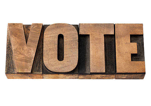 istock vote word in wood type 177436833
