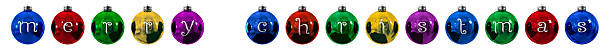 Merry Christmas colorfil  Ornaments Baner (XXXL) stock photo