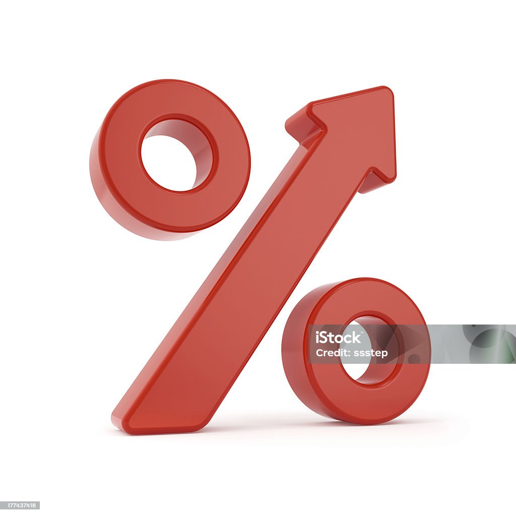 Się strzałki Znak procent - Zbiór zdjęć royalty-free (Stopa procentowa)