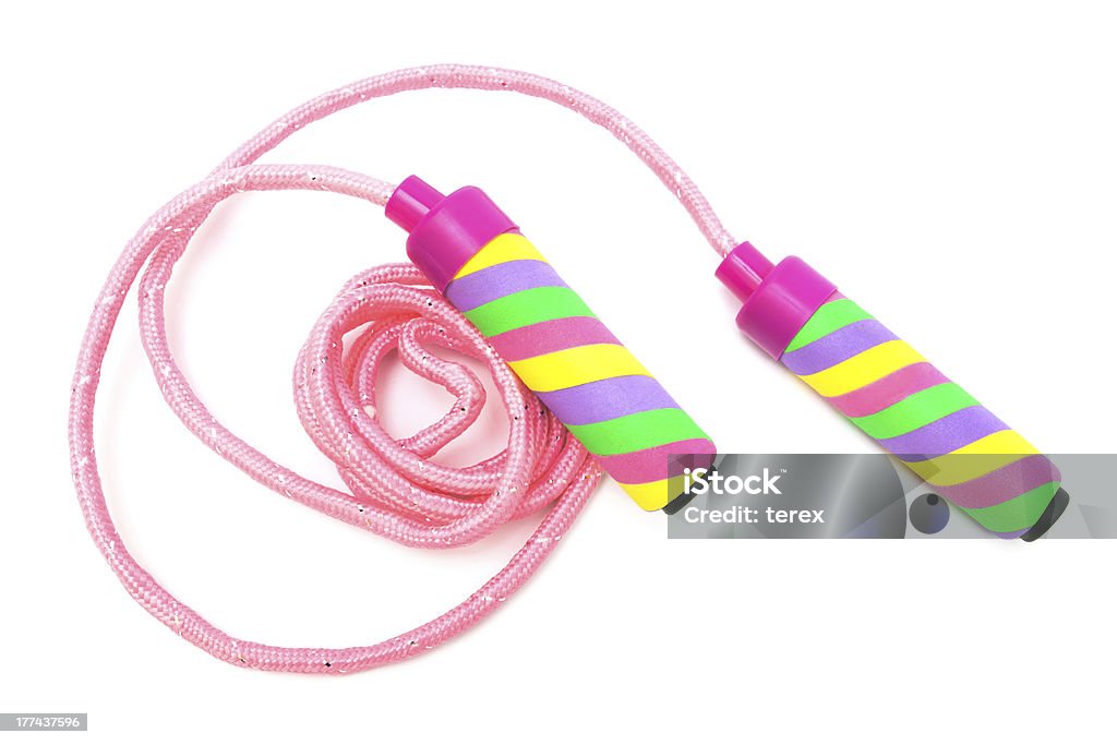 skipping rope modern skipping rope on a white background Jump Rope Stock Photo