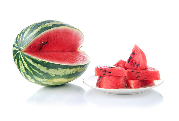 Watermelon isolated on white background stock photo