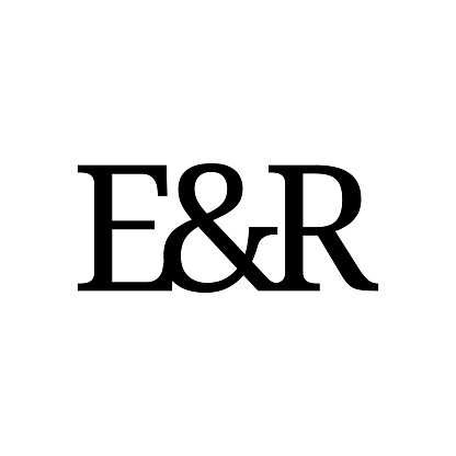 Initial Letter ER Logo - Simple Business Logo for Alphabet E and R - Monogram Vector Logo Template for Business Name Initials