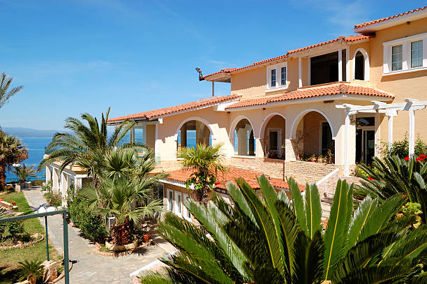 istock The luxury hotel restaurant exterior, Halkidiki, Greece 177438414