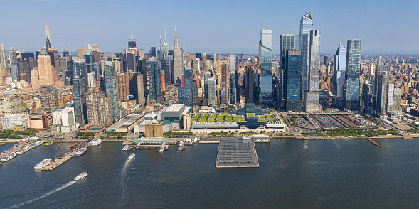 Aerial view of Hudson Yards and Midtown East, Manhattan, New York, USA