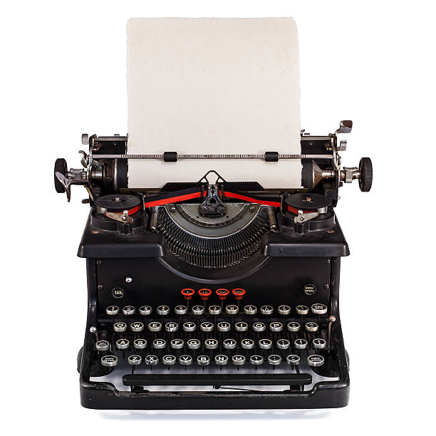 istock Old Dutch type writer with paper sheet 177439578