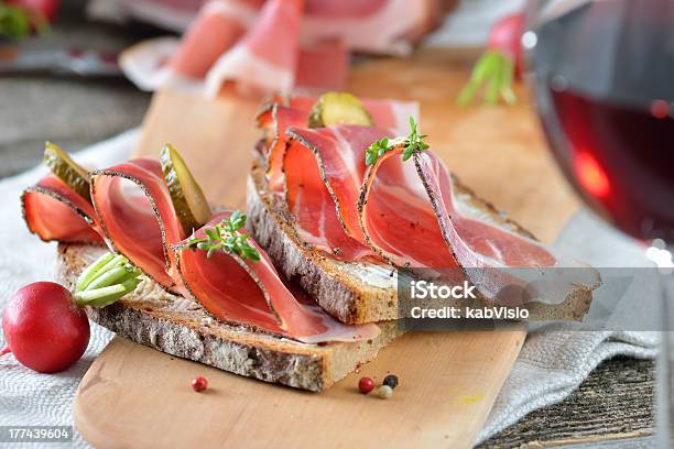 Close Up Of A Smoked Bacon Dish Stock Photo - Download Image Now - Bacon, Wine, Food