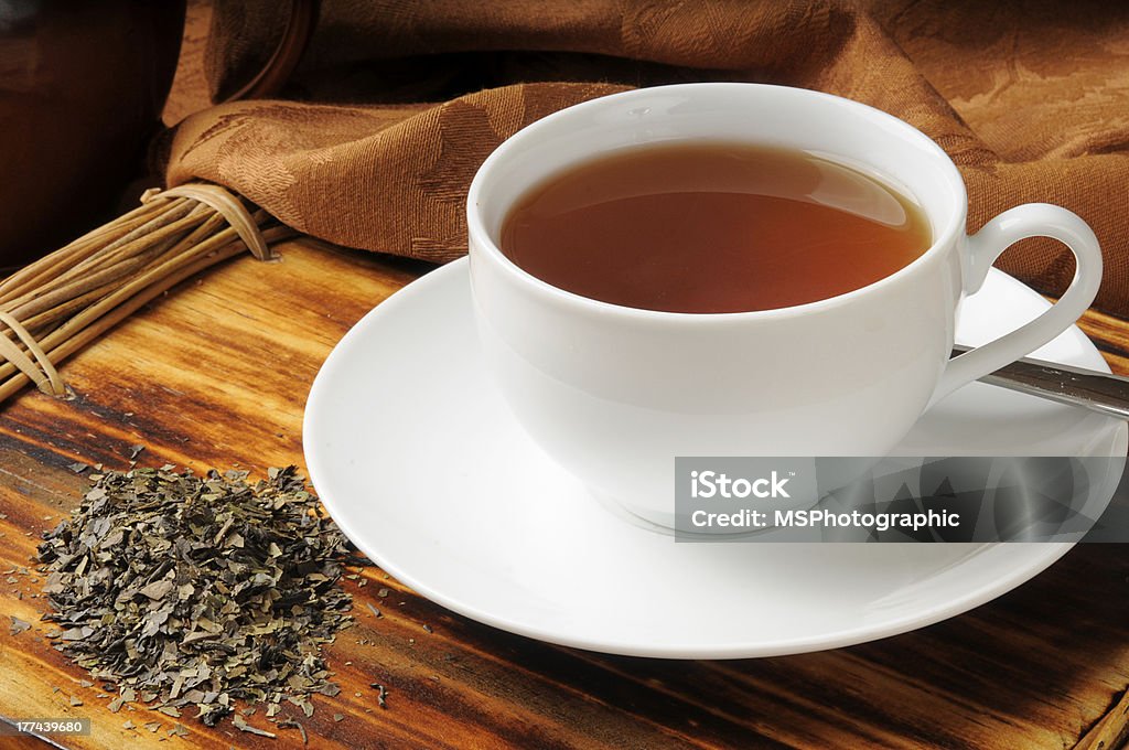 Lapsang Souchong Tea "A cup of whole leaf lapsang souchong tea, a rich smoky flavored tea" Cup Stock Photo