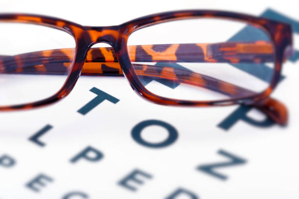 istock Glasses and eye test with the help of an eye chart 1774397792