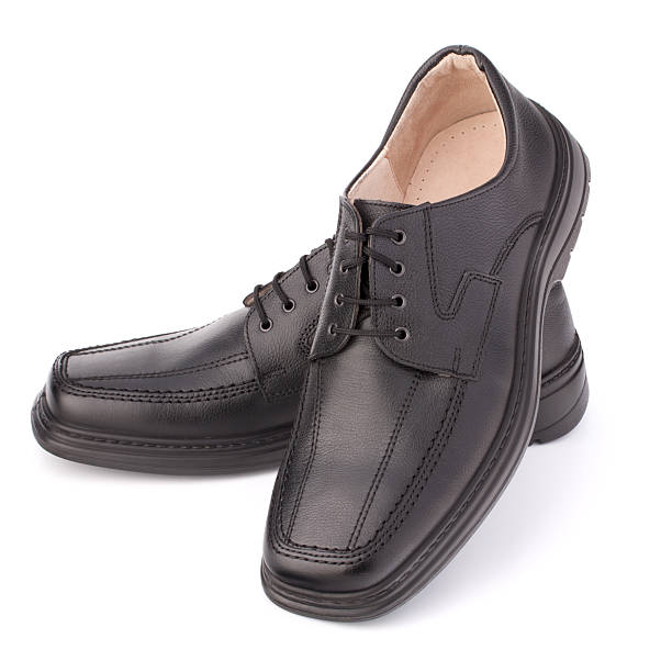 istock Black glossy men's shoes 177440070