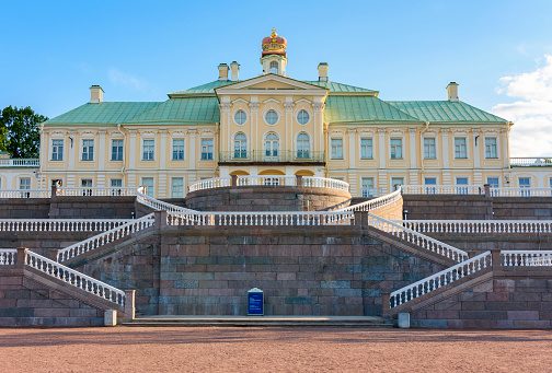 Saint Petersburg, Russia - July 2023: Grand Menshikov palace in Oranienbaum (Lomonosov)