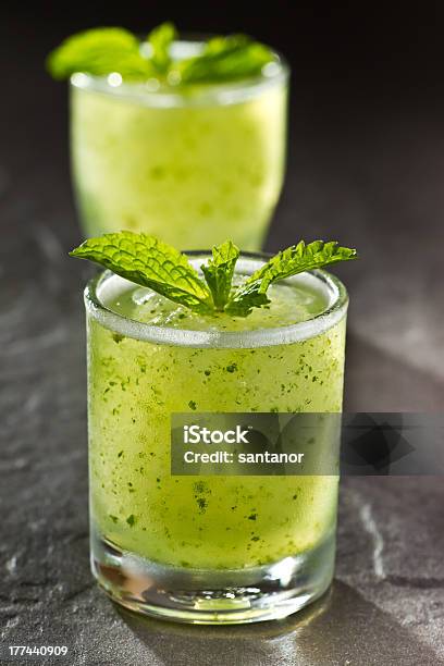 Mojito On Stone Stock Photo - Download Image Now - Alcohol - Drink, Black Color, Citrus Fruit