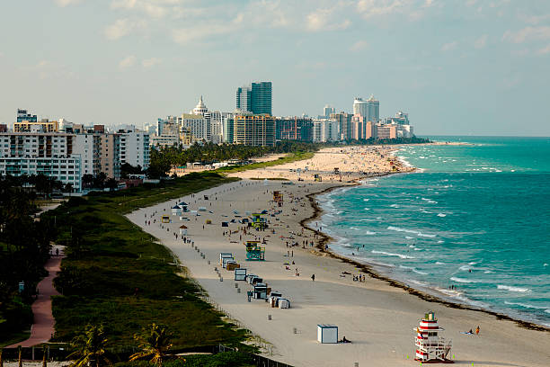 istock Skyline of Miami beach featuring the water 177440945