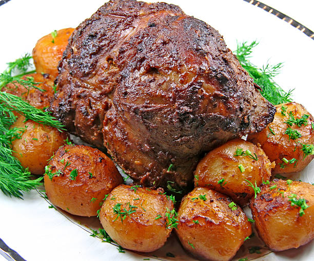 istock Roast leg of lamb 177441777