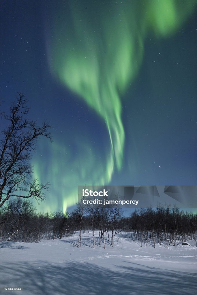 Aurora Borealis (Northern Lights) in Sweden A high resolution image of northern lights Aurora Borealis Stock Photo