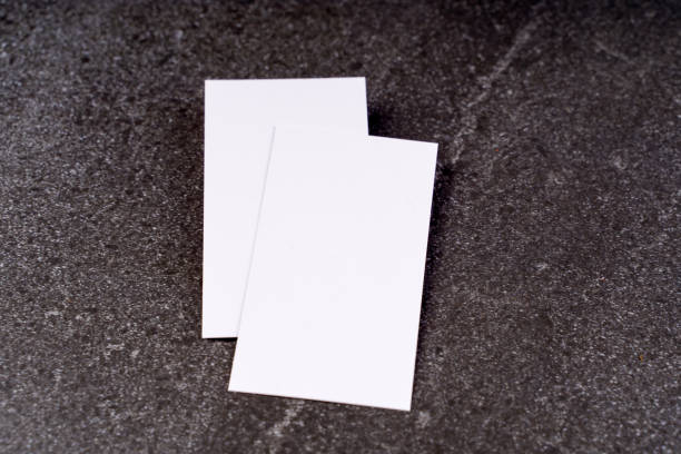 istock Blank card mockup on dark stone background. Minimal design 1774430668