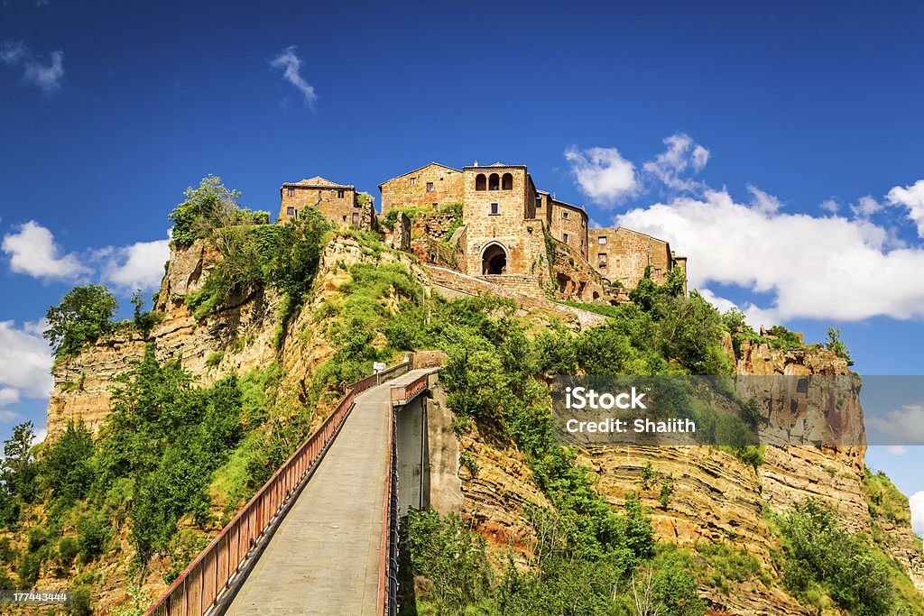 Вид на город, Bagnoregio, Тоскана - Стоковые фото Без людей роялти-фри